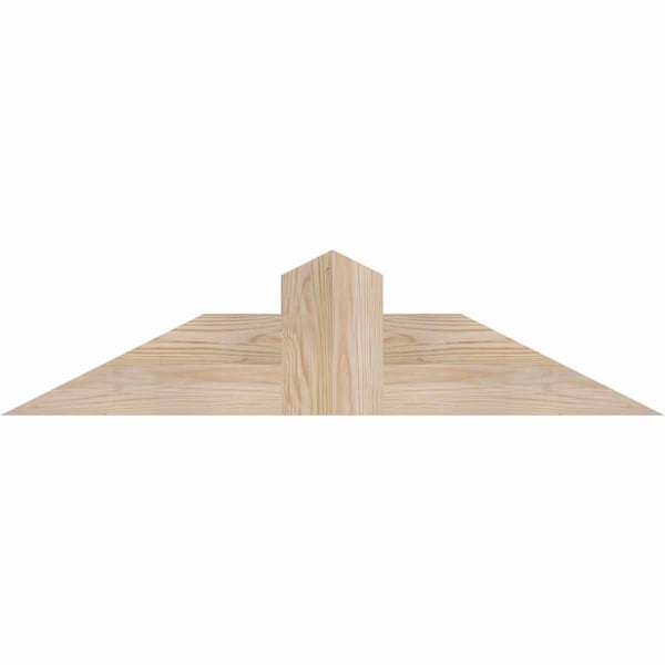 Ekena Millwork Portland Smooth Timber Gable Bracket, Douglas Fir, 36"W x 9"H x 3 1/2"D x 5 1/2"F, 6/12 Pitch GBW036X09X0406POR00SDF - main